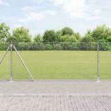 vidaXL Fence Post. Silver-colored