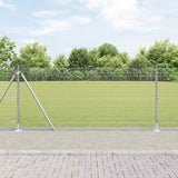 vidaXL Fence Post. Silver-colored