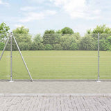 vidaXL Fence Post. Silver-colored