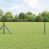 vidaXL Fence Post. Green 10 x 0.4 m (13 mm mesh) Steel and PVC