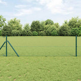 vidaXL Fence Post. Green 10 x 0.4 m (13 mm mesh) Steel and PVC