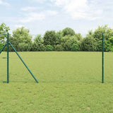 vidaXL Fence Post. Green 10 x 0.4 m (13 mm mesh) Steel and PVC