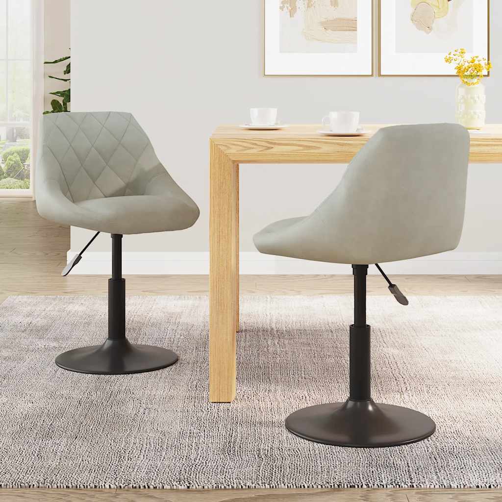 vidaXL Eetkamerstoelen draaibaar 4 st fluweel zwart