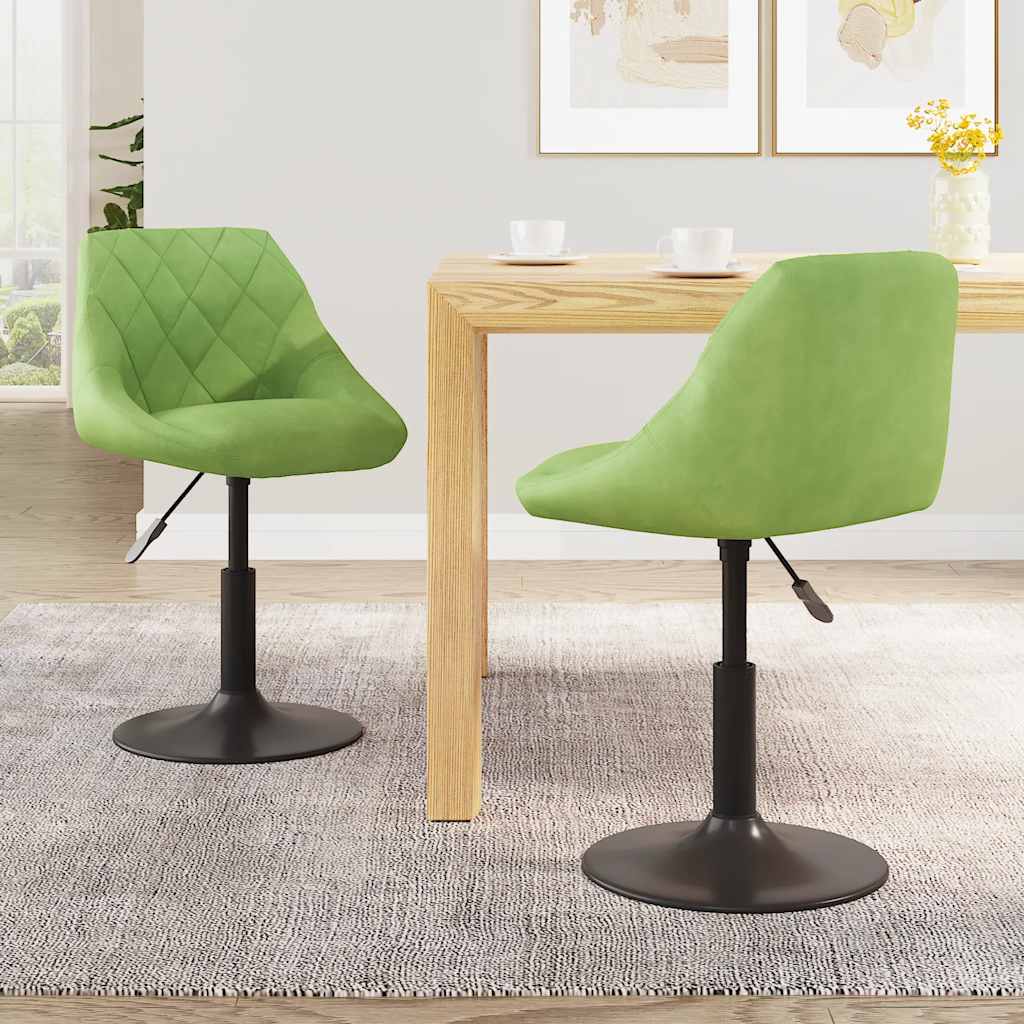 vidaXL Eetkamerstoelen draaibaar 4 st fluweel zwart