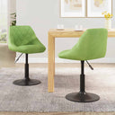 vidaXL Eetkamerstoelen draaibaar 4 st fluweel zwart
