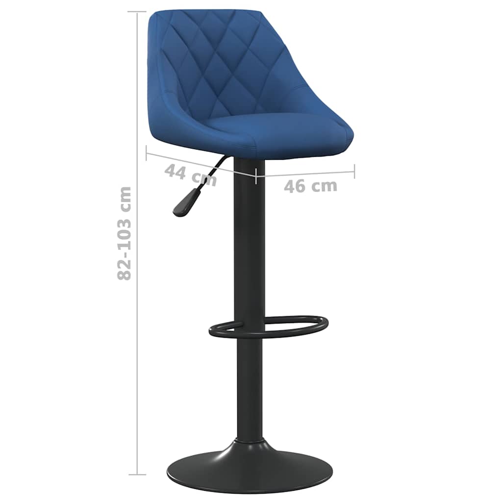 vidaXL Bar Stool velvet black