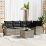 vidaXL Tuinbank Set met opslag 5 pcs Zwart poly rattan