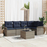 vidaXL Tuinbank Set met opslag 5 pcs Bruin poly rattan