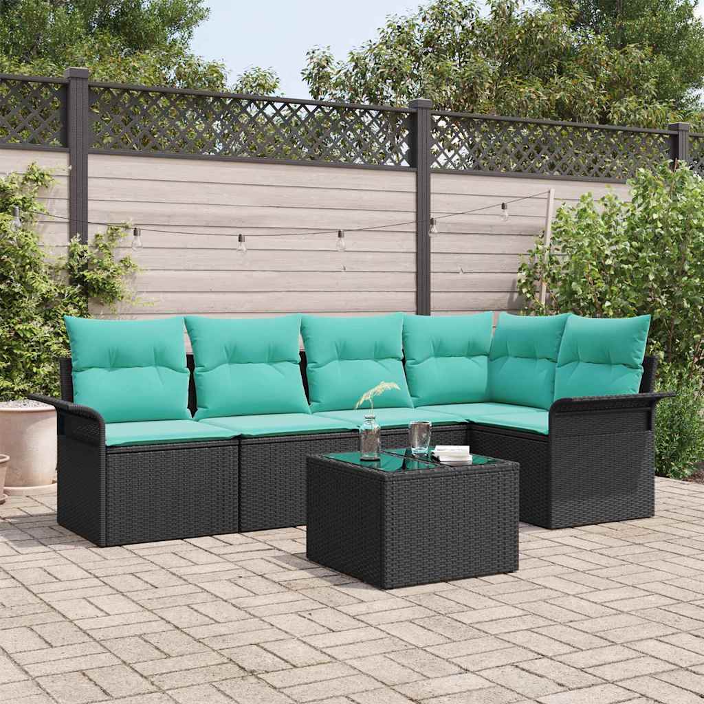 vidaXL Tuinbank Set met opslag 5 pcs Bruin poly rattan