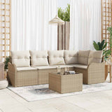 vidaXL Tuinbank Set met opslag 5 pcs Zwart poly rattan