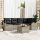 vidaXL Tuinbank Set met opslag 5 pcs Zwart poly rattan