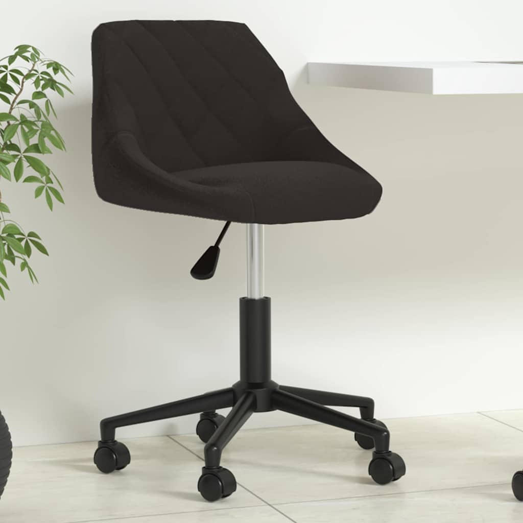 vidaXL Swivel Office Chair Velvet Black