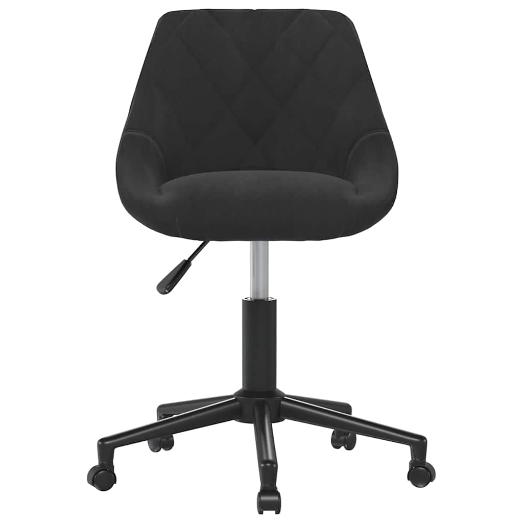 vidaXL Swivel Office Chair Velvet Black