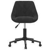 vidaXL Swivel Office Chair Velvet Black