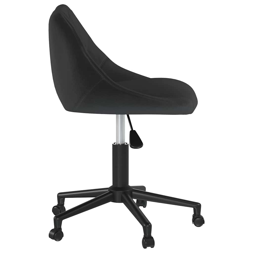 vidaXL Swivel Office Chair Velvet Black