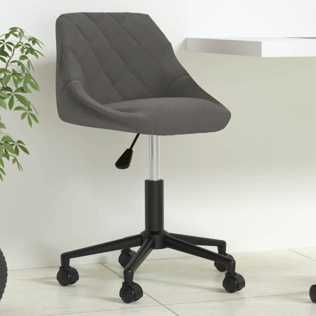 vidaXL Swivel Office Chair Velvet Black