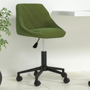 vidaXL Swivel Office Chair Velvet Black