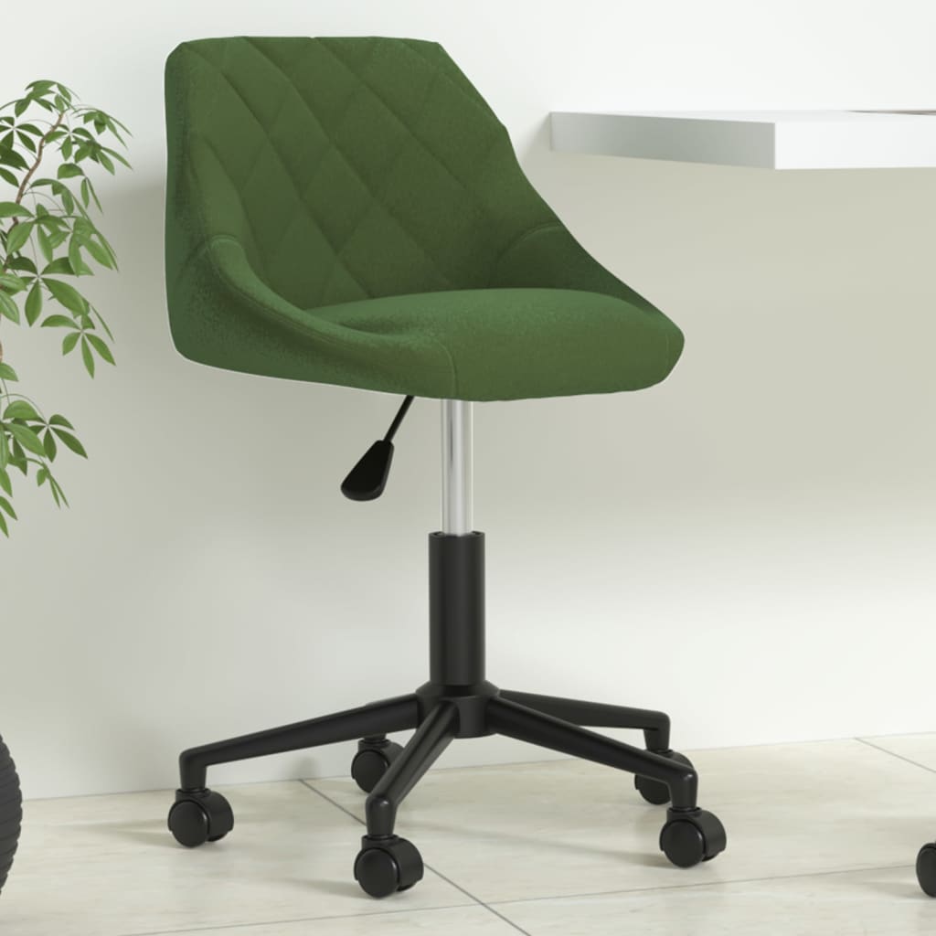 vidaXL Swivel Office Chair Velvet Black