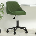 vidaXL Swivel Office Chair Velvet Black