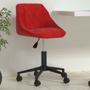 vidaXL Swivel Office Chair Velvet Black