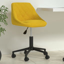 vidaXL Swivel Office Chair Velvet Black