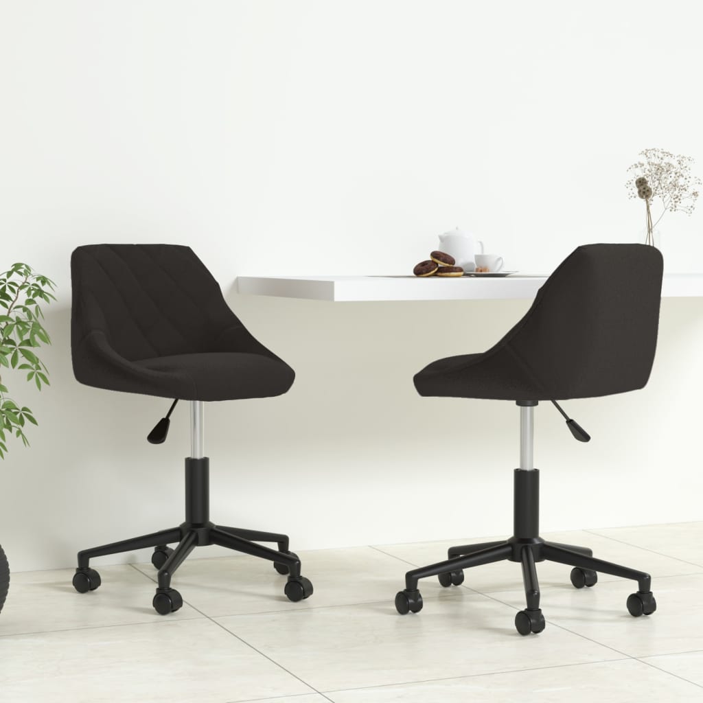 vidaXL Eetkamerstoelen draaibaar 4 st fluweel zwart