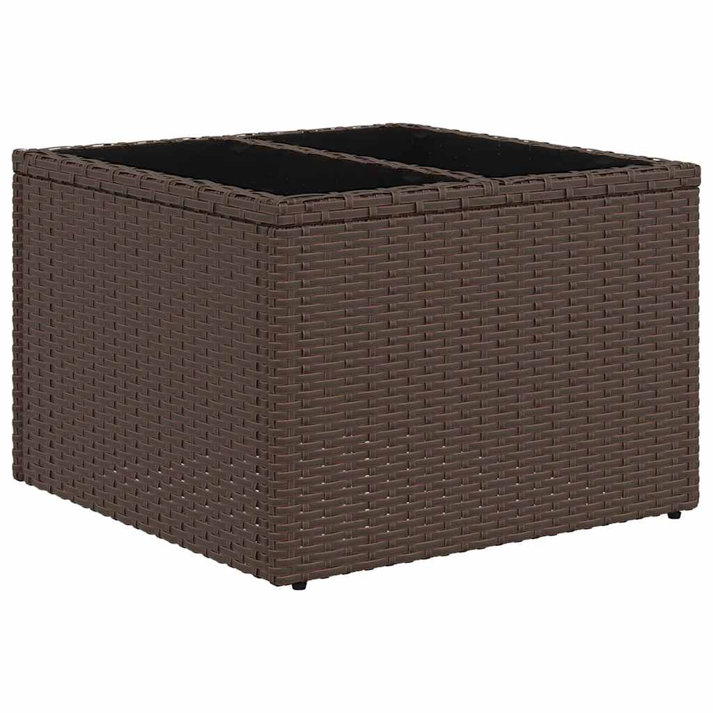 vidaXL Garden Bench Set with Cushion 7 pcs Beige and Red poly rattan