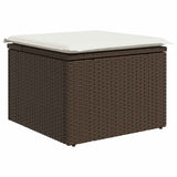 vidaXL Sofa Set with Cushion and Storage 5 pcs Black and Cream Poly Rattan