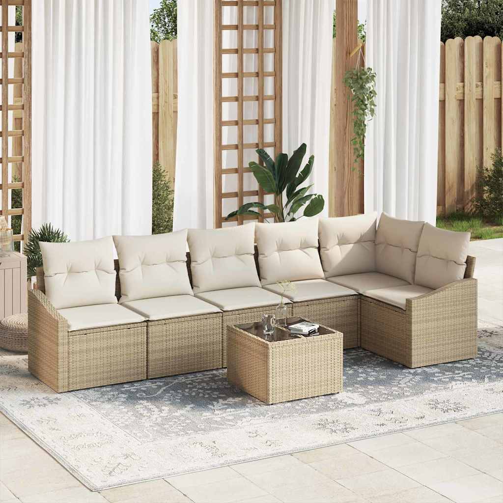 vidaXL Garden Lounge Set with cushions 6 pcs Black and White poly rattan