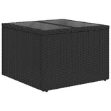 vidaXL Tuinbank Set met kussen 8 pcs Zwart en Crème poly rattan