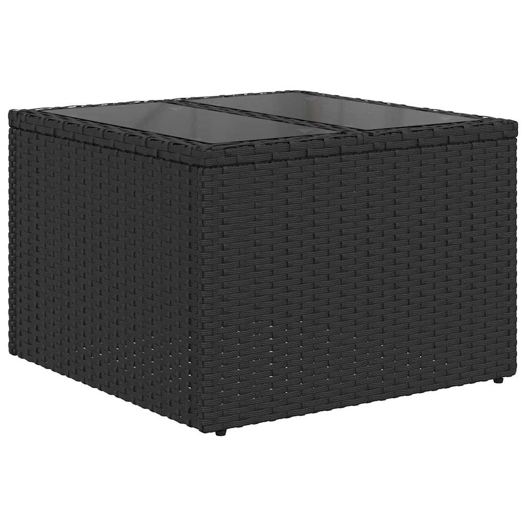 vidaXL Tuinbank Set 9 st Beige en Rood poly rattan