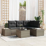 vidaXL Tuinbank Set met opslag 4 pcs Zwart en Crème poly rattan