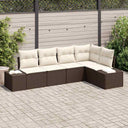 vidaXL Tuinbank Set met opslag 5 pcs Zwart en Crème poly rattan