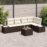 vidaXL Tuinbank Set met opslag 5 pcs Zwart en Crème poly rattan