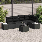 vidaXL Tuinbank Set met opslag 5 pcs Zwart en Crème poly rattan
