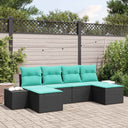vidaXL Garden Bench Set 4 pcs Brown and Red poly rattan