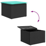 vidaXL Garden Bench Set 4 pcs Brown and Red poly rattan