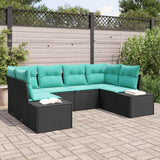 vidaXL Tuinbank Set 6 st 6-Aantal zitplaatsen Bruin en Rood