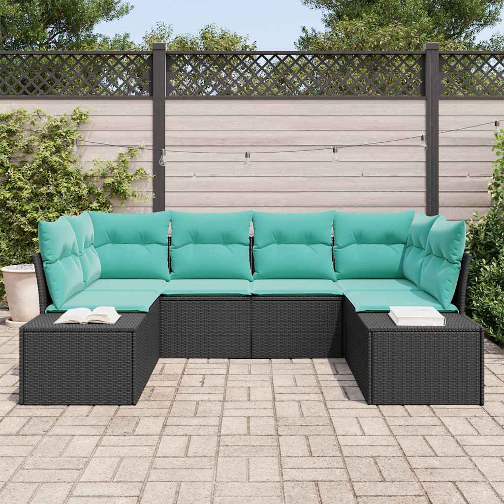 vidaXL Tuinbank Set 6 st 6-Aantal zitplaatsen Bruin en Rood