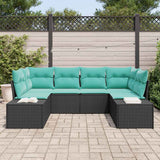 vidaXL Tuinbank Set 6 st 6-Aantal zitplaatsen Bruin en Rood