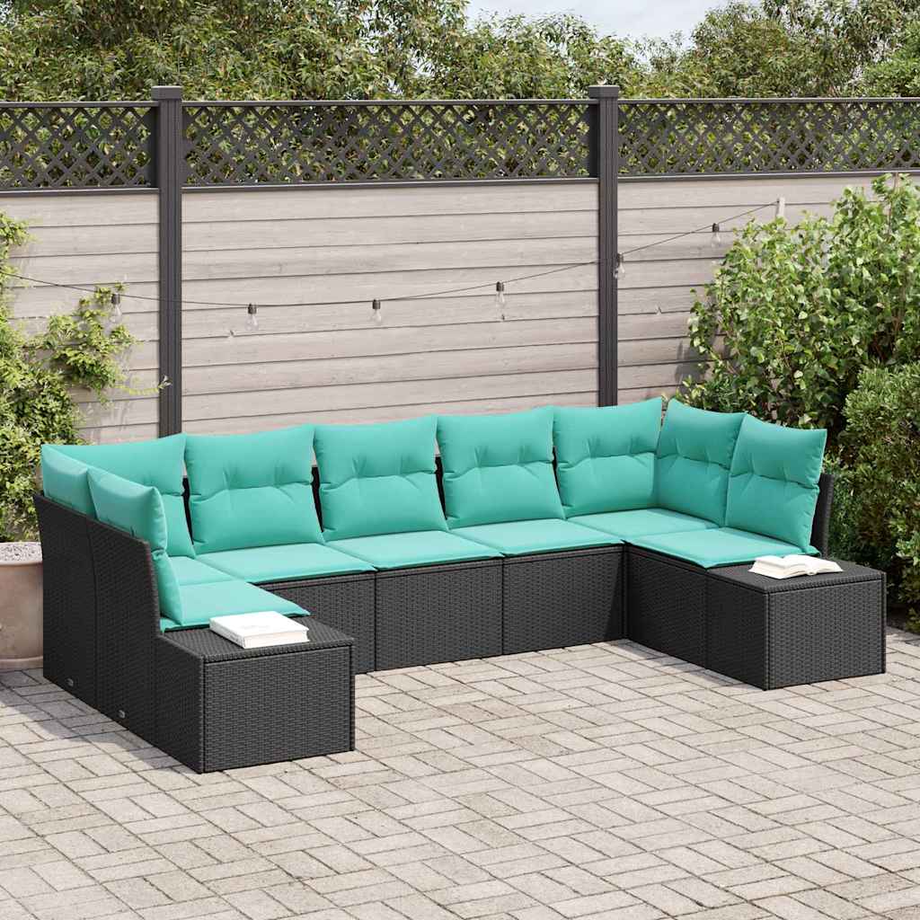vidaXL Tuinbank Set 7 st 7-Aantal zitplaatsen Bruin en Rood