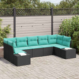 vidaXL Tuinbank Set 7 st 7-Aantal zitplaatsen Bruin en Rood
