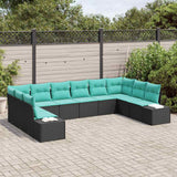 vidaXL Garden Bench Set 10 pcs 9-Seater Brown and Red