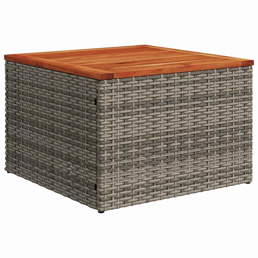 vidaXL Garden Lounge Set with Storage 7 pcs Black and Cream Poly Rattan