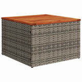 vidaXL Tuinbank Set met opslag 11 pcs Zwart en Crème poly rattan