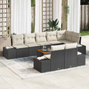 vidaXL Garden Bench Set 9 pcs Black and White