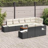 vidaXL Garden Bench Set 9 pcs Black and White