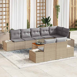 vidaXL Garden Bench Set 9 pcs Black and White