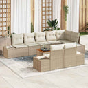 vidaXL Garden Bench Set 9 pcs Black and White