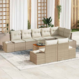vidaXL Garden Bench Set 9 pcs Black and White